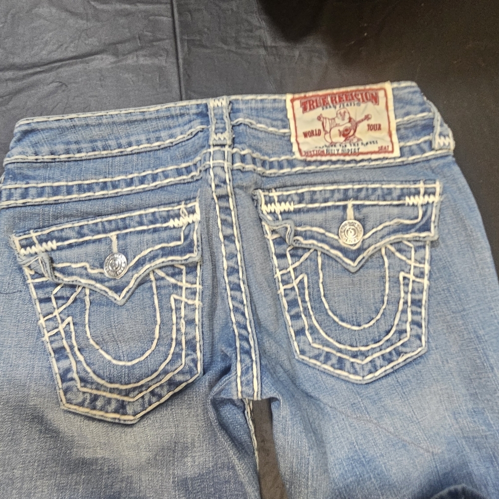 True Religion Light Blue Straight Jeans - Picture 5 of 12